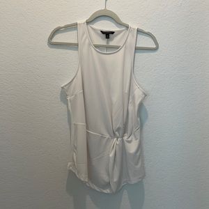 Banana Republic White Tank with Tie accent